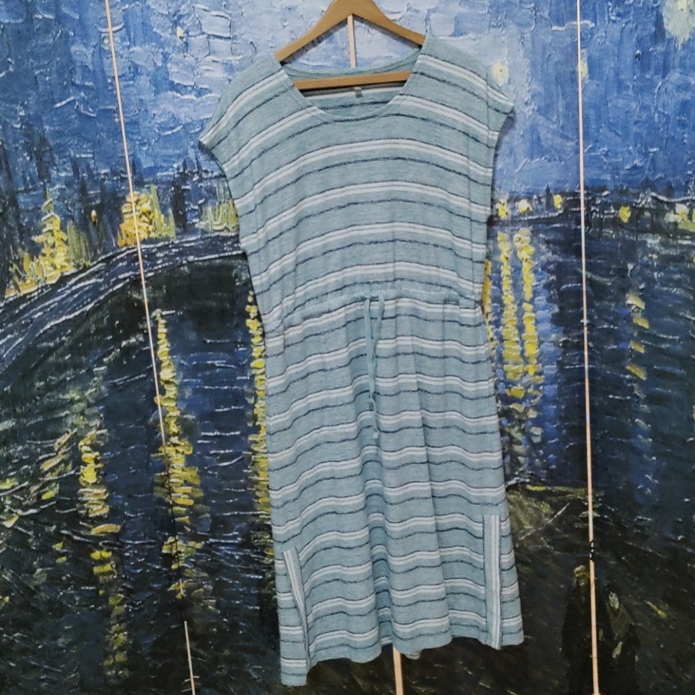 T by Talbots Striped Knit Sleeveless XLP Dress